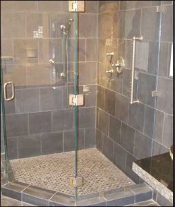 frameless hinged shower door